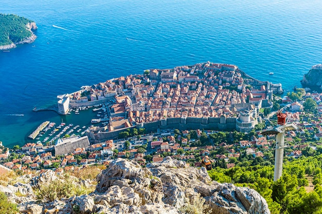 Croacia Dalmacia Vista de Dubrovnik desde una altura