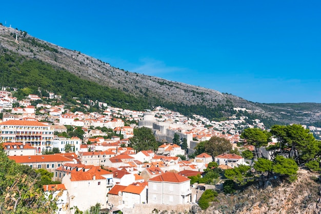 Croacia. Dubrovnik. Vista panorámica del casco antiguo.