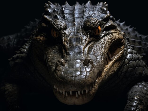 Foto crocodilo em close-up