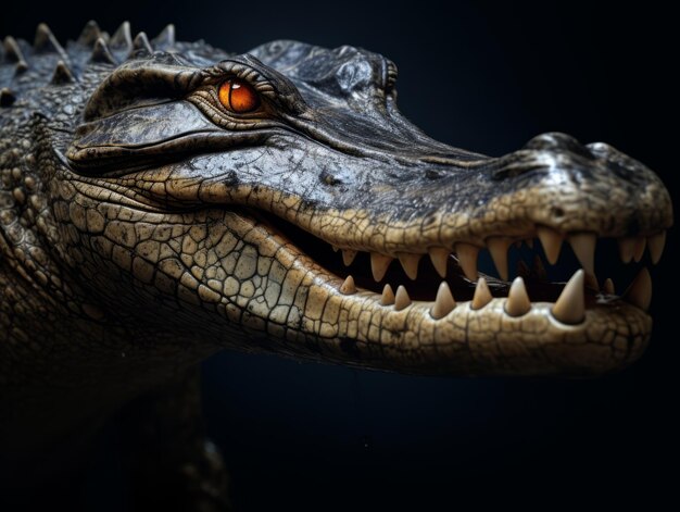 Foto crocodilo em close-up