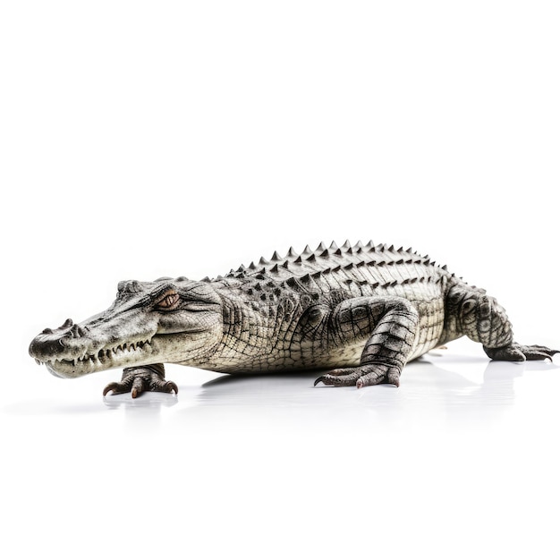crocodilo Isolado em fundo branco Generativo Ai