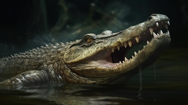 Crocodilo na floresta tropical Crocodilo tropical ai