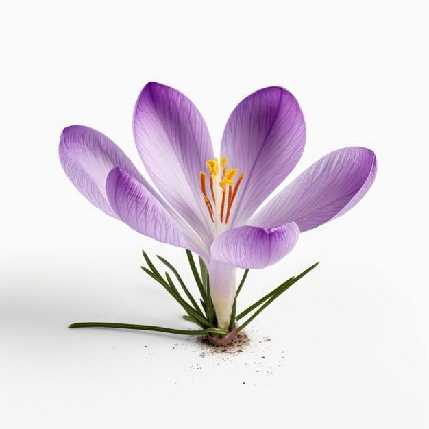 Foto crocus de nieve crocus crisanto aislado