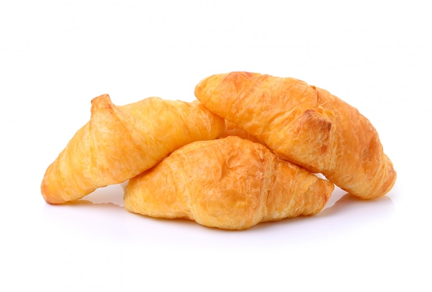 Croissant aislado aislado en espacio en blanco