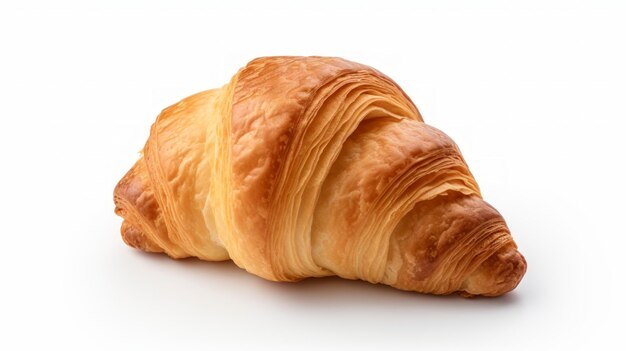 Croissant aislado en fondo blanco