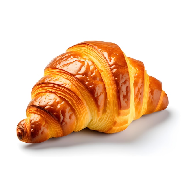 Croissant auf weißem Hintergrund