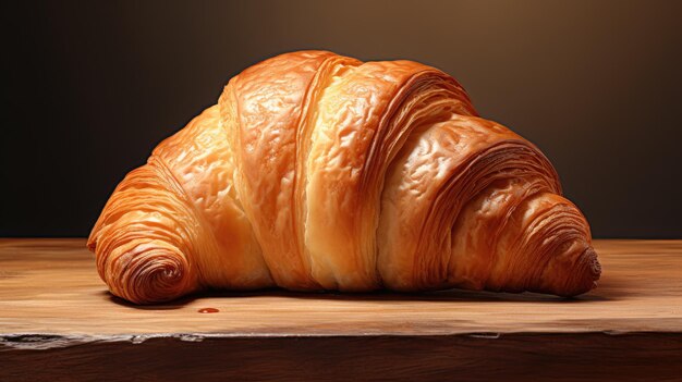 un croissant con un bocado sacado de él.