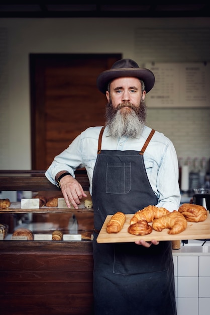 Croissant Carbohydrates Bake Cafe Concepto de nutrición