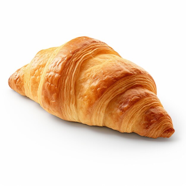 Croissant de alta resolução em fundo branco