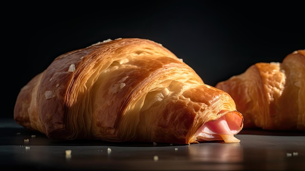 Croissant de presunto e queijo