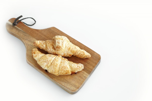 Croissant de desayuno en blanco