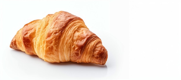 croissant em fundo branco IA generativa