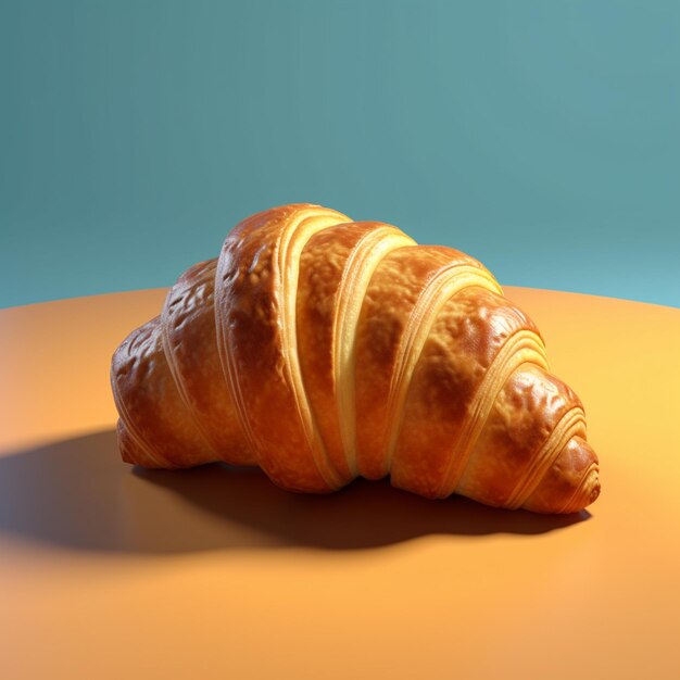 Foto croissant-form in 3d-illustration