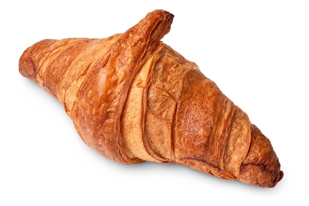 Croissant francês tradicional no fundo branco