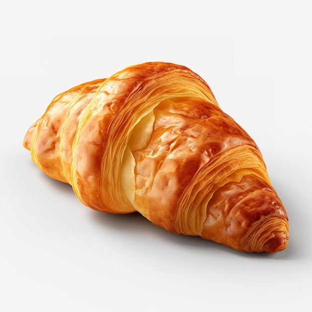 Croissant fresco aislado