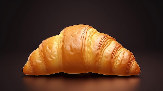 un croissant hecho de crema de naranja y amarillo.