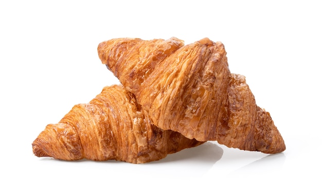 Croissant isoliert auf weißem Hintergrund