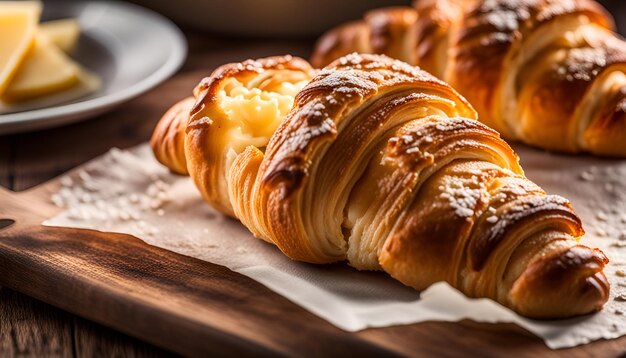 Croissant con mantequilla