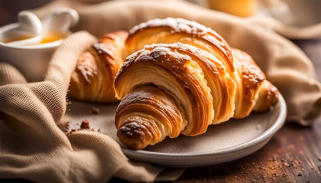 Croissant con mantequilla