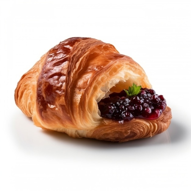 croissant con mermelada