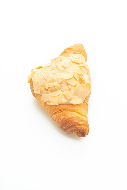 Croissant mit Sahne und Mandeln