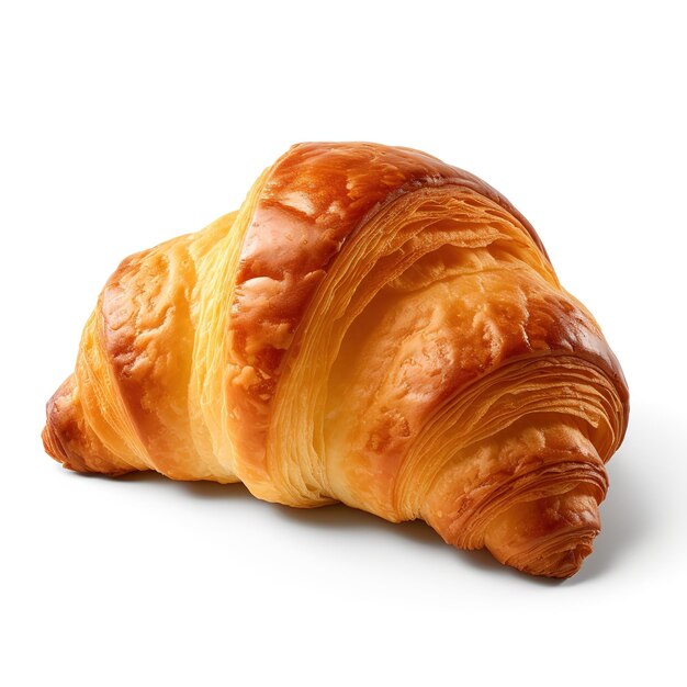 Croissant sobre fondo blanco