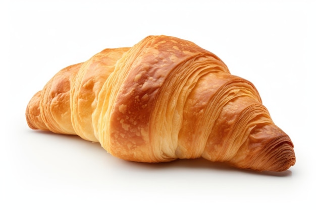 Croissant sobre fondo blanco