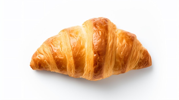 un croissant sobre una superficie blanca