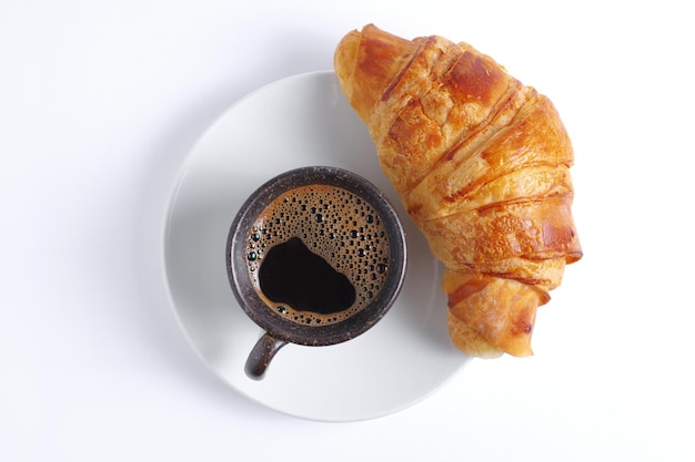 Croissant und Kaffee