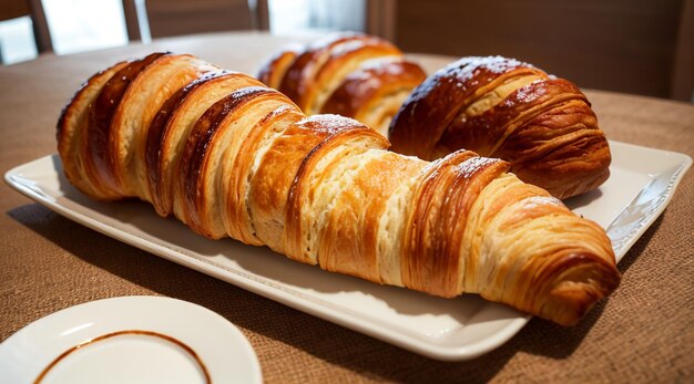 Croissantbrot auf einem Tisch