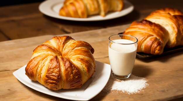 Croissantbrot auf einem Tisch