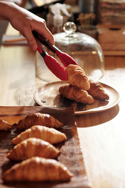 Croissants acabados de fazer