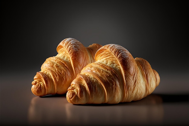 Croissants auf isoliertem Hintergrund