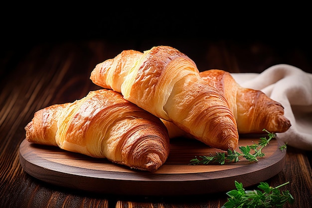 Croissants con un toque de cáscara de naranja