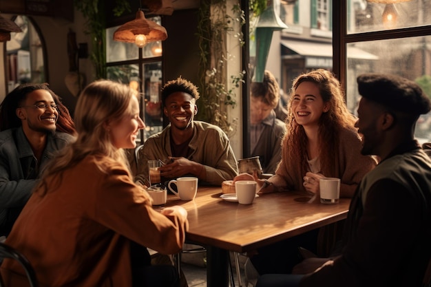 Crônicas de café Conversas envolventes unem almas jovens e diversas num oásis de café