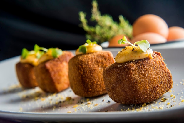 Foto croquetas de arroz