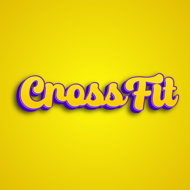 Foto crossfit tipografia 3d design amarelo rosa branco fundo foto jpg