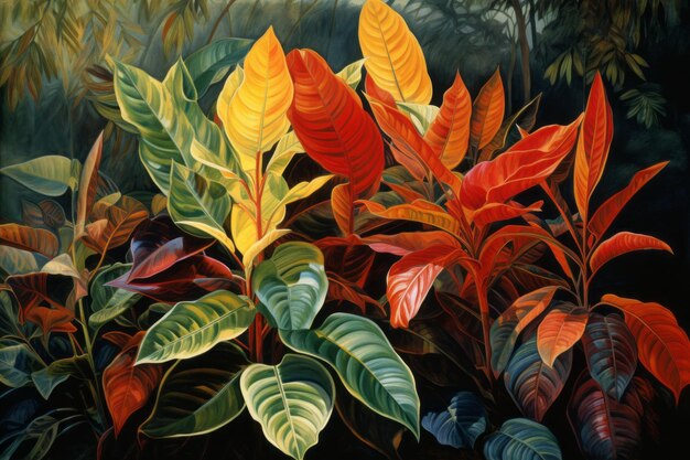 Croton Irregulare Una impresionante exhibición de la belleza de la naturaleza enriquecida digitalmente por Benjamin Fawcett