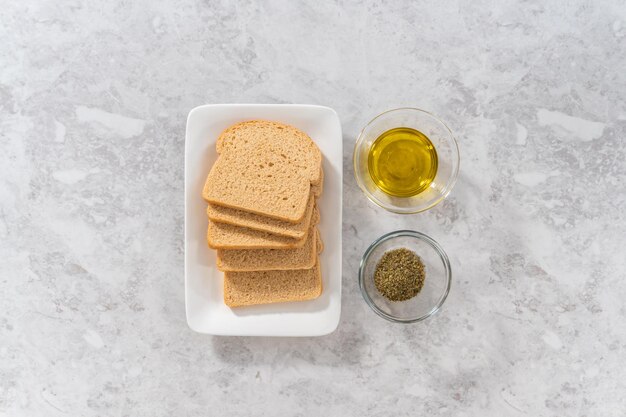 Foto croutons e seus derivados