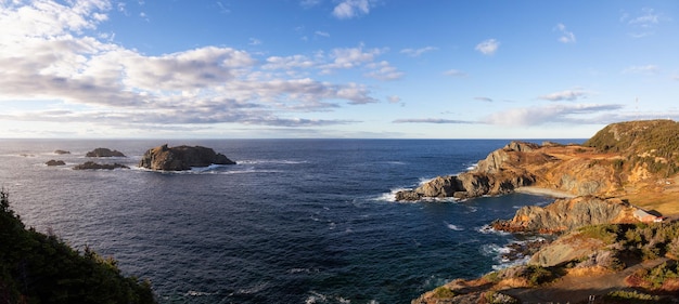 Crow Head North Twillingate Island Neufundland Kanada Ozeanküste Hintergrund