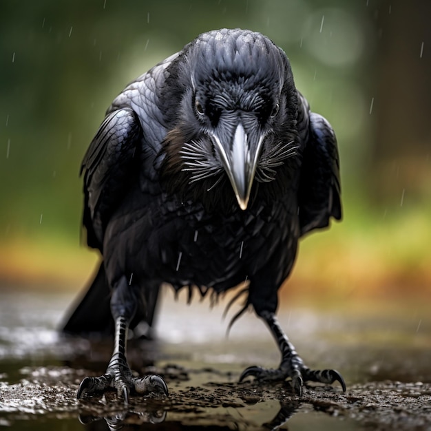 Foto crow premiado fotografia de vida selvagem hd hdr 8k