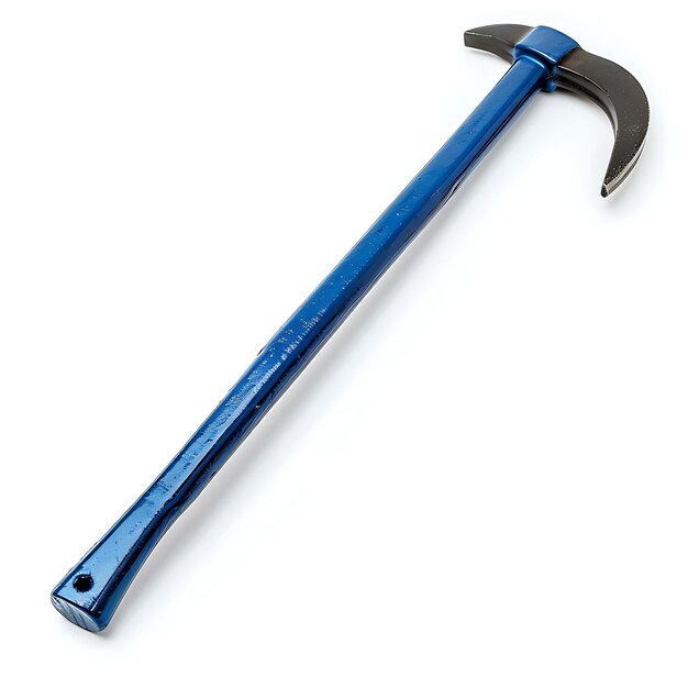 Crowbar con cuerpo de acero azul una herramienta utilizada para Prying o Lifti aislado Diseño de artículos en blanco limpios de BG