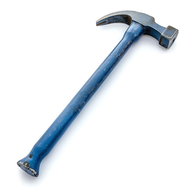 Crowbar mit blauem Stahlkörper ein Werkzeug für Prying oder Lifti Isolated Clean Blank BG Items Design