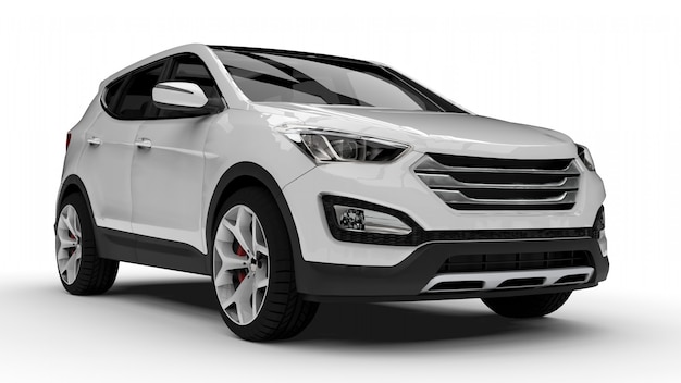 Cruce urbano premium blanco en blanco