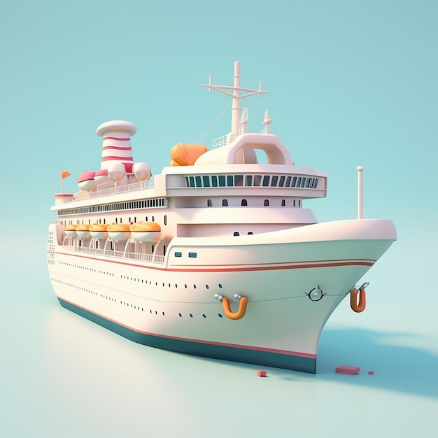 Crucero de dibujos animados modelo 3d