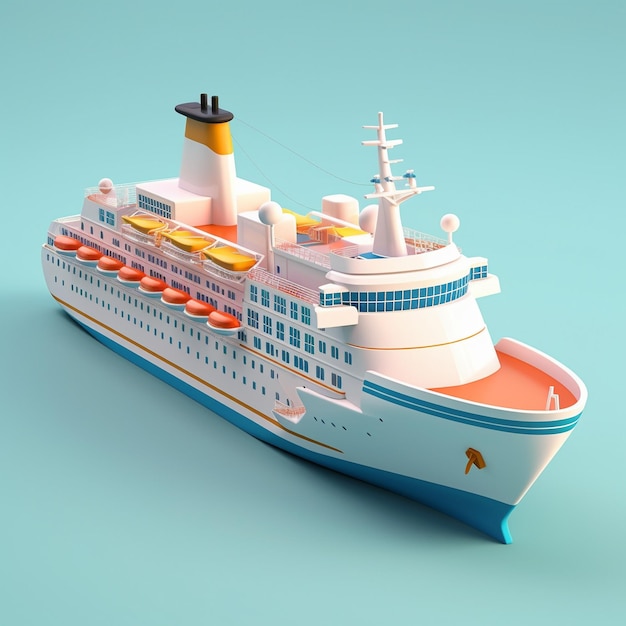 Crucero de dibujos animados modelo 3d