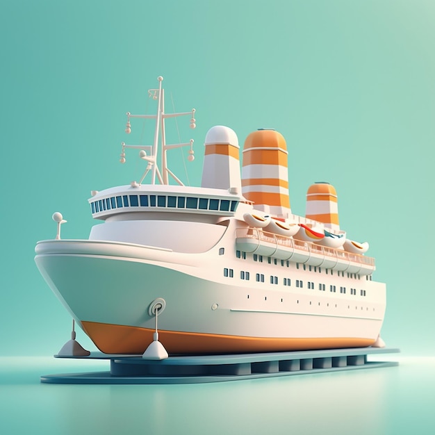 Crucero de dibujos animados modelo 3d