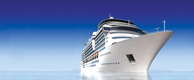 Un crucero de lujo en el mar