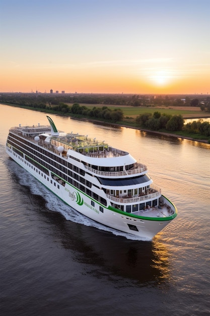 Foto crucero en el río generado por ia