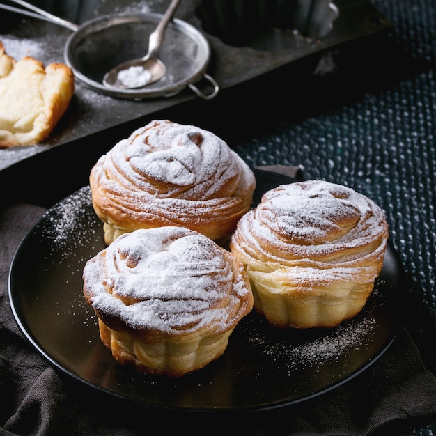 Cruffins de doces modernos